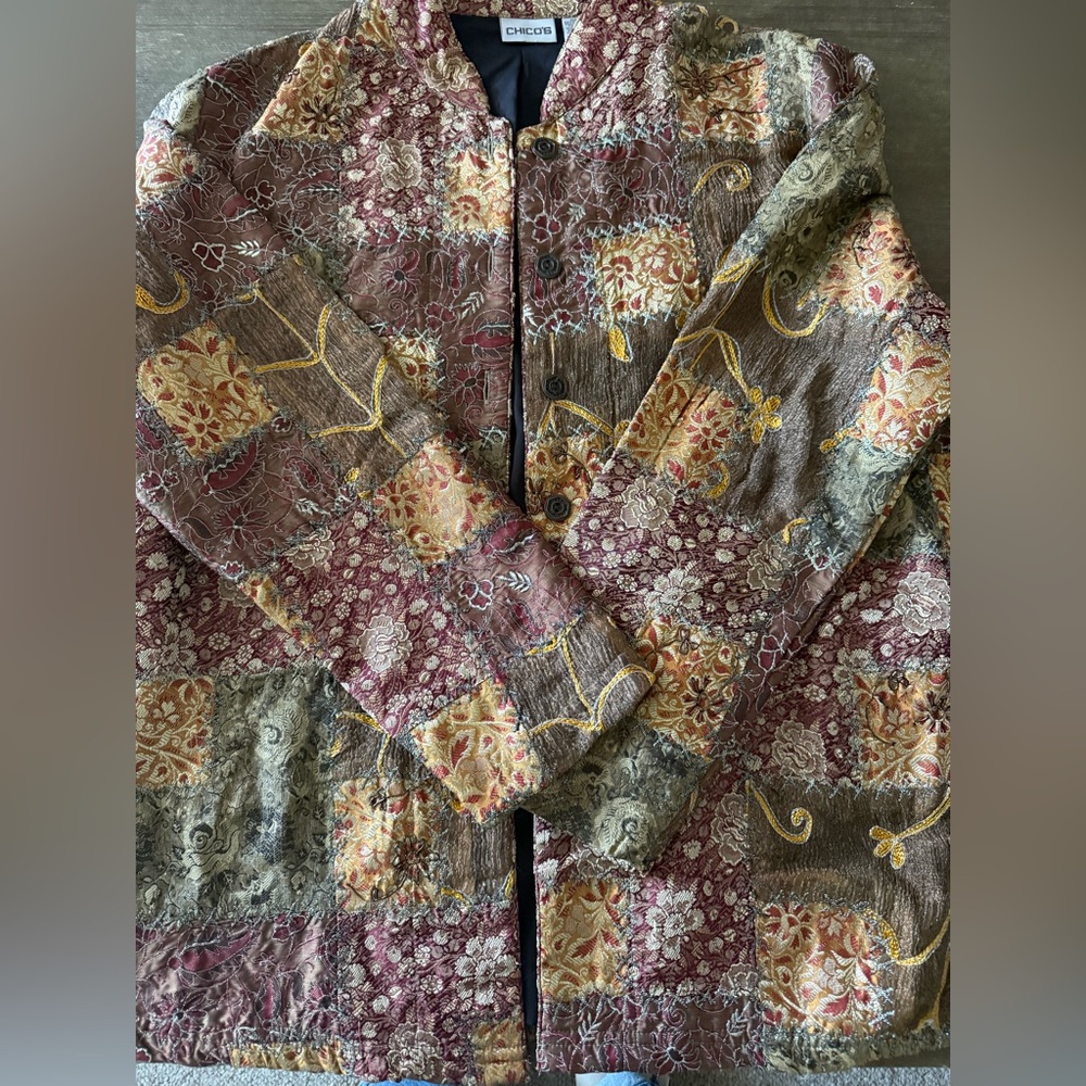 Chico’s patchwork quilted jacket - image 4